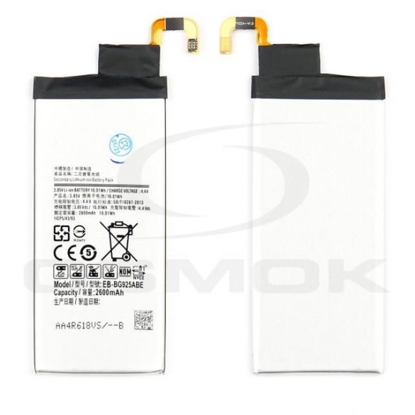 Baterie Samsung G925F Galaxy S6 Edge Eb-Bg925Aba Eb-Bg925Abe 2600Mah