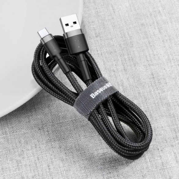 Cablu Usb către Usb-C 0.5M 3A Baseus Cafule Catklf-Ag1 Negru-Gri