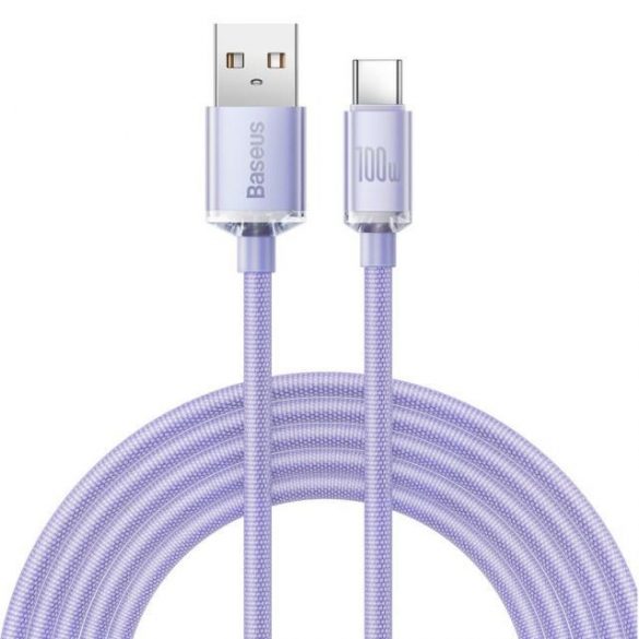 Cablu Baseus Crystal Shine Series Usb - Usb-C Qc 100W 2M Violet Cajy000505