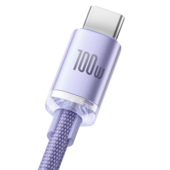 Cablu Baseus Crystal Shine Series Usb - Usb-C Qc 100W 2M Violet Cajy000505