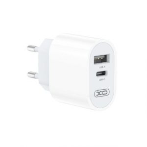 Xo încărcător de perete L97 1X Usb 1X Usb-C 2,4A alb