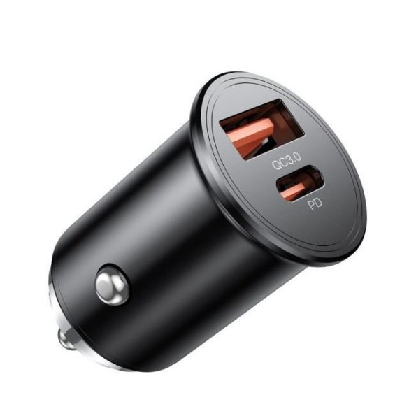 Incarcator auto Xo Usb Usb-C 45W Pd Qc 3.0 Cc43 Negru