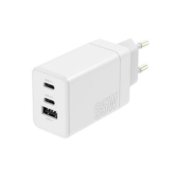 Incarcator de voiaj Maxlife Mxtc-08-65Acc Pd 65W 2Xusb + Usb-C Alb