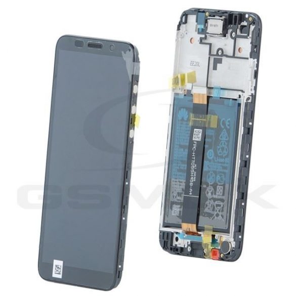 Lcd + Touch Pad Complet Huawei Y5P Cu Cadru Si Baterie Neagra 02353Rjp Service Pack Original