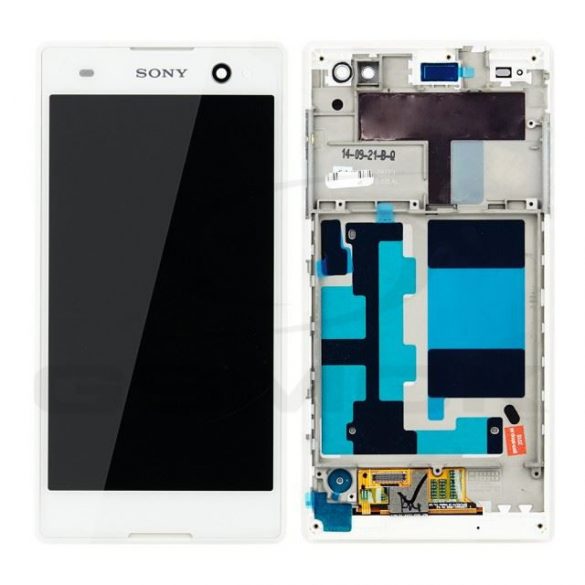 Lcd + Touch Pad Complet Sony Xperia C3 D2533 / C3 Dual D2502 Cu Cadru Alb 1287-8714 Service Pack Original