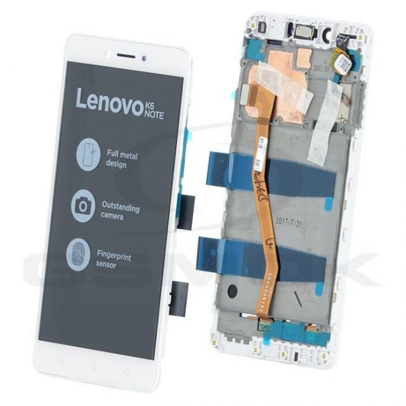 Lcd + Touch Pad Complet Lenovo K6 Note Alb Cu Cadru 5D68C06716 Service Pack Original