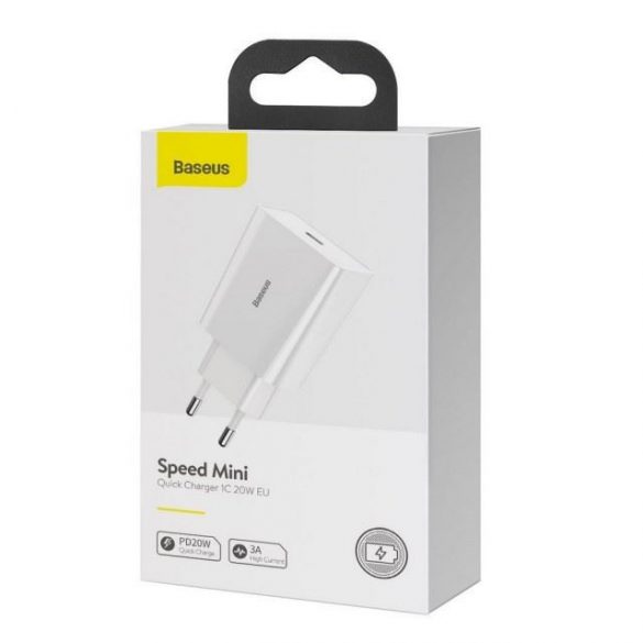 Încărcător de Voie Baseus Speed ​​Mini Usb-C 20W 3A Ccfs-Sn02 Alb