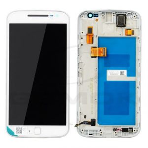 Lcd + Touch Pad Complete Motorola Moto G4 Plus Cu Cadru Alb 01018796002W Service Pack Original