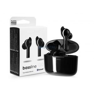 Căști stereo Bluetooth Boompods TWS v5.0 + carcasă de încărcare - Boompods Bassline Go TWS cu husă de încărcare - negru