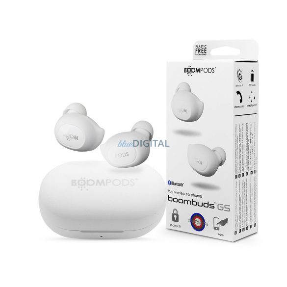 Căști stereo Bluetooth Boompods TWS v5.0 + carcasă de încărcare - Boompods GS TWS cu carcasă de încărcare - alb