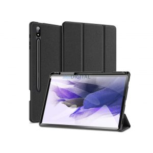 Husă pentru tabletă Samsung X810/X816B Galaxy Tab S9+ 12.4 (Smart Case) cu funcție de pornire/oprire, Suport creion - Seria Dux Ducis Domo - negru