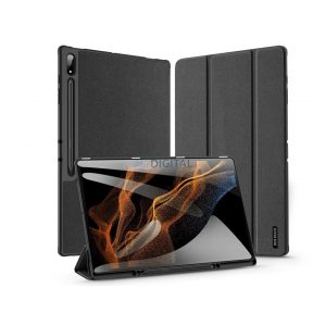 Samsung X900/X906 Galaxy Tab S8 Ultra 14.6 / X910/X916B Husă pentru tabletă Galaxy Tab S9 Ultra 14.6 (Smart Case) cu funcție de pornire/oprire, Suport creion - Seria Dux Ducis Domo - negru