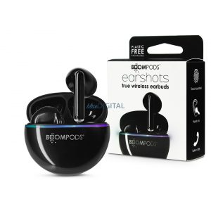 Căști stereo Bluetooth Boompods TWS v5.3 + carcasă de încărcare - Boompods EarShots TWS cu carcasă de încărcare - negru