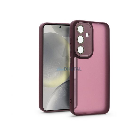 Husă din spate Samsung SM-S921 Galaxy S24 cu margine de protecție a camerei, sticlă de protecție a obiectivului - Variete - violet