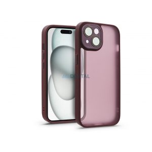 Husă din spate Apple iPhone 15 cu margine de protecție a camerei, sticlă de protecție a obiectivului - Variete - violet