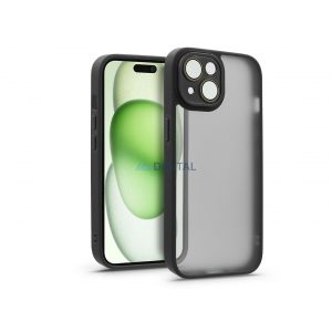 Husă din spate Apple iPhone 15 Plus cu margine de protecție a camerei, sticlă de protecție a obiectivului - Variete - negru