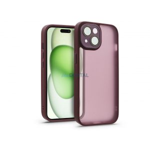 Husa din spate Apple iPhone 15 Plus cu margine de protectie a camerei, sticla de protectie a lentilelor - Variete - violet