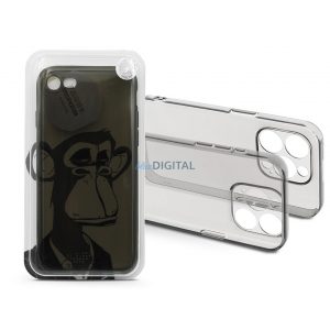 Husă din silicon Apple iPhone 7/iPhone 8/SE 2020/SE 2022 - Grey Monkey - transparentă