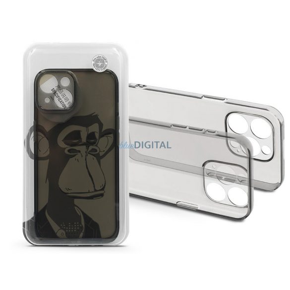 Husa din silicon Apple iPhone 13 - Grey Monkey - transparenta