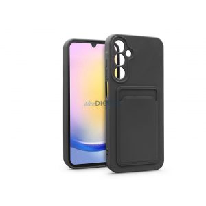 Husă din silicon pentru Samsung SM-A256 Galaxy A25 5G cu suport pentru card - Husă pentru card - neagră