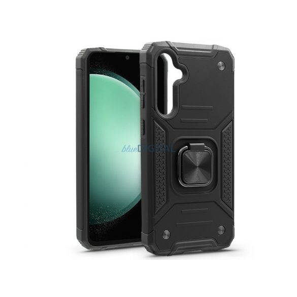 Husa din spate rezistenta la socuri Samsung SM-S711 Galaxy S23 FE cu inel si protectie pentru camera - Nitro Hybrid - negru