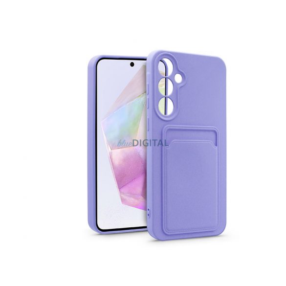 Husa din silicon pentru Samsung SM-A356 Galaxy A35 5G cu suport pentru card - Husa pentru card - violet