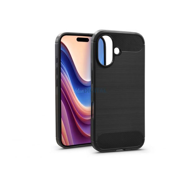 Haffner Carbon Silicon Caz - Apple iPhone 16 Plus - negru