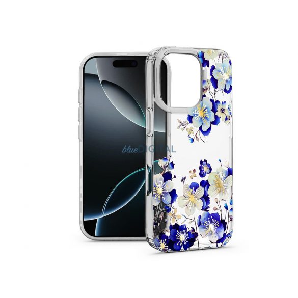 Haffner IMD Floral silicon Caz - Apple iPhone 16 Pro - transparent