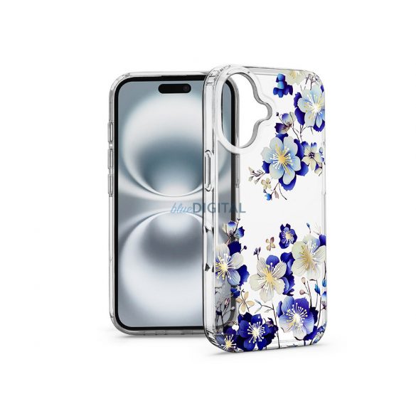 Haffner IMD Floral silicon Caz - Apple iPhone 16 Plus - transparent