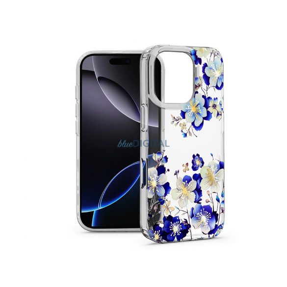 Haffner IMD Floral silicon Caz - Apple iPhone 16 Pro Max - transparent