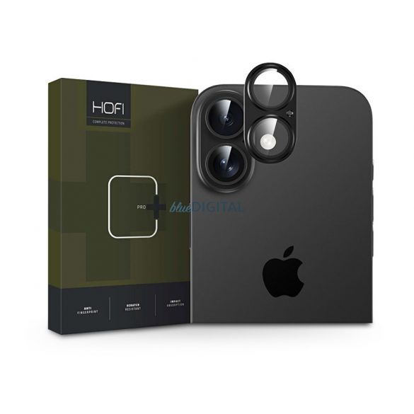 HOFI FullCam Pro+ Protecție obiectiv cameră + protecție cameră din aluminiu - Apple iPhone 16/16 Plus - negru