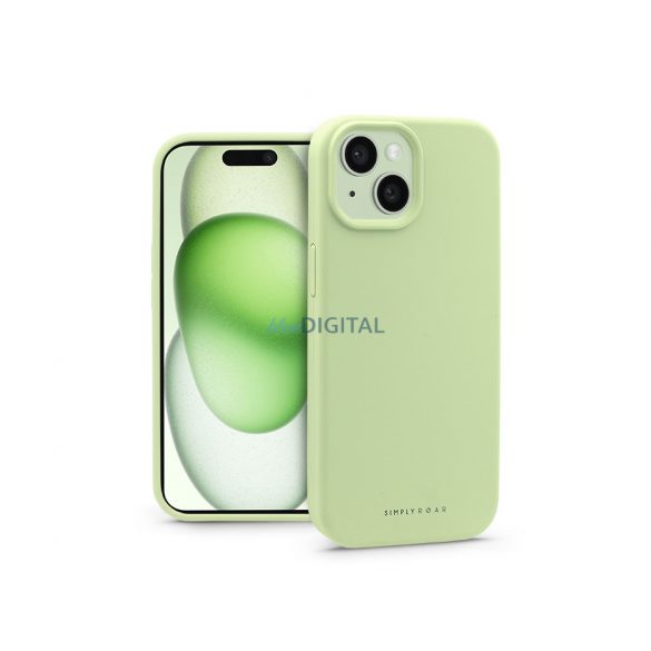 Apple iPhone 15 Husă spate din silicon - Roar Cloud Skin - verde