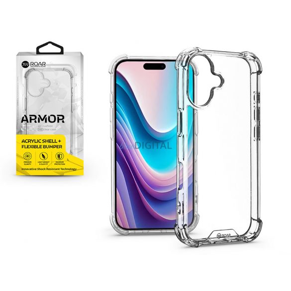 Carcasă Roar Armor Gel Silicone - Apple iPhone 16 Plus - transparentă