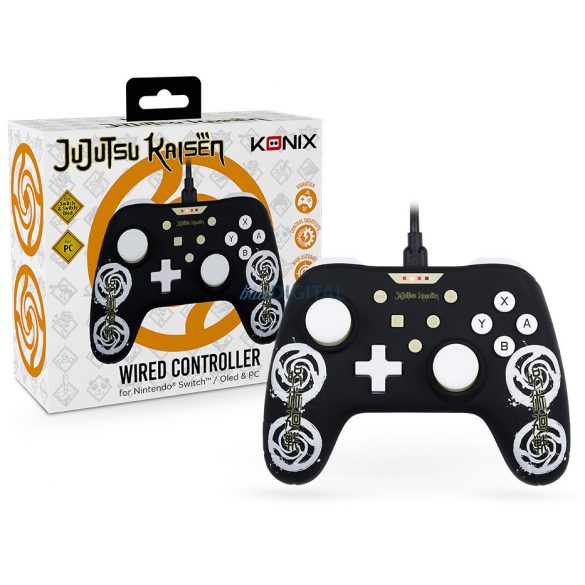 Konix Jujutsu Kaisen Nintendo Switch/controler cu fir pentru PC