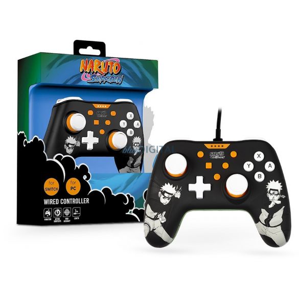 Konix Naruto negru Nintendo Switch/controler cu fir pentru PC