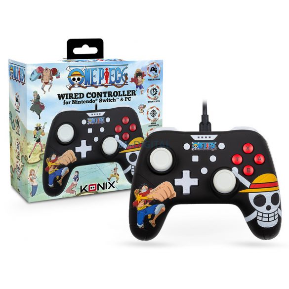 Controler cu fir compatibil Konix One Piece Nintendo Switch/PC