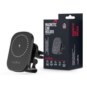 Suport auto/încărcător rapid fără fir pentru aerisire Maxlife cu funcție MagSafe - 15W - Suport auto magnetic Maxlife MXCH-16 - negru