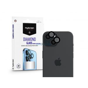 MyScreen Protector Diamond Glass sticlă de protecție a lentilei camerei din spate - Apple iPhone 15/15 Plus - negru