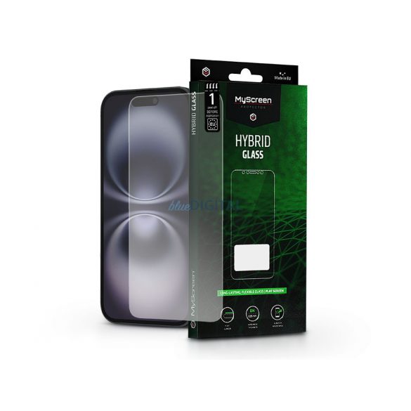 MyScreen Hybrid Glass Green - Film de sticlă flexibilă pentru Apple iPhone 16