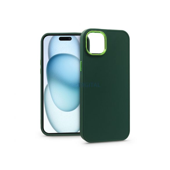 Husa din silicon Apple iPhone 15 Plus - Cadru - verde