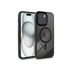 Husa din silicon Apple iPhone 15 - Edge Mag Cover - neagra/transparenta