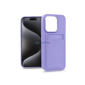 Husa din silicon Apple iPhone 15 Pro cu suport pentru card - Husa pentru card - violet