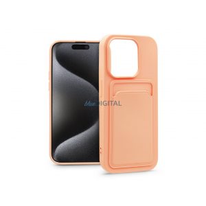 Husa din silicon Apple iPhone 15 Pro cu suport pentru card - Husa pentru card - roz