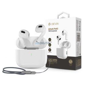 Devia TWS Bluetooth Stereo Headset v5.3 +Husăde încărcare - Devia Airbuds Pods3 TWS Wireless Earphone with Charging Husă - Alb