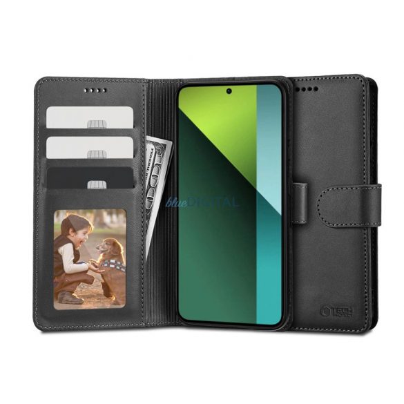 Husă cu deschidere laterală Xiaomi Redmi Note 13 Pro 5G/Poco X6 5G - Tech-Protect Wallet Flip - negru