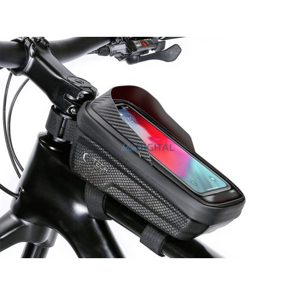 Geantă pentru telefon Tech-Protect montabilă pe bicicletă, rezistentă la praf și la cădere - Tech-Protect V2 Bike Mount M Size - negru