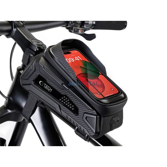 Geantă pentru telefon Tech-Protect montabilă pe bicicletă, rezistentă la praf și la cădere - Tech-Protect V2 Bike Mount L Size - negru