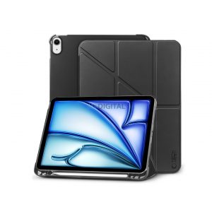 Husă pentru tabletă Apple iPad Air 4 / 5 (2020/2022) 10.9 / iPad Air 6 (2024) 11.0 (SmartCase) cu funcție de pornire/oprire, suport Apple Pencil - Tech-Protect Origami - negru (ambalaj ECO)