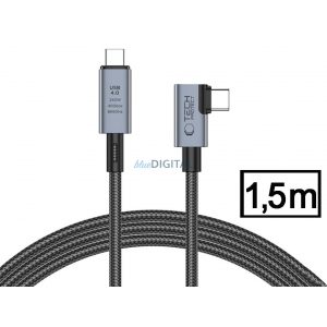 Tech-Protect USB Type-C - Cablu de date și încărcare USB Type-C - Cablu Tech-Protect Ultraboost USB 4.0 / 8K / 40 Gbps / PD240 - 240W - gri