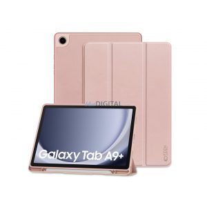 Husă pentru tabletă Samsung X210/X215/X216 Galaxy Tab A9+ 11.0 (Smart Case) cu funcție de pornire/oprire, Suport creion - Tech-Protect - roz (ambalaj ECO)